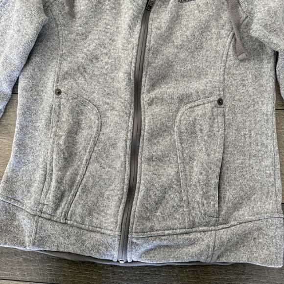 Avalanche Fleece Lined Zip Up Jacket Womens S Gray Mock Neck Long Sleeve Knitted - Picture 5 of 9